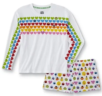 NEW Sesame Street Womens Pajamas 50 Years Anniversary Set Size LARGE 12 ELMO NWT • $27.95