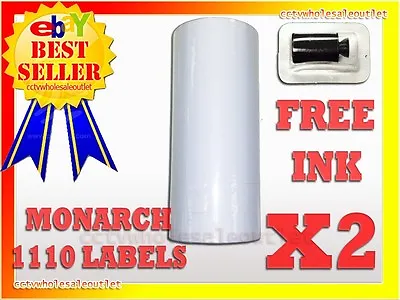 2 Sleeves White Label For Monarch 1110 Pricing Gun 2 Sleeves=32rolls • $33.60