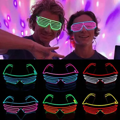 LED Light Up Glasses Eyewear Shade Nightclub Halloween Party Costume Props UK • £4.95