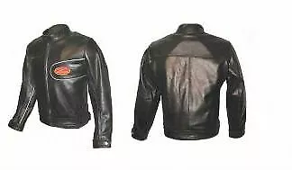 Moto Guzzi Black Motorbike Leather Jacket Cowhide / 5 Ce Approved Protections • $168.11