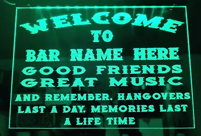 Light Up Led Bar Sign Mancave Personalised Pub Garden Shed Multicoloured Neon • £27.99