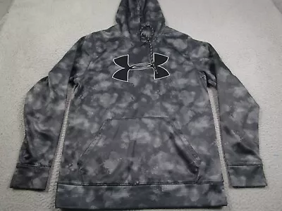 Under Armour Hoodie Mens Small Gray Camouflage Pullover Fleece Storm Activewear • $19.97