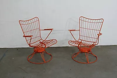 Pair Of Mid-Century Modern Homecrest Bottemiller Swivel Rocker Lounge Chairs • $1295