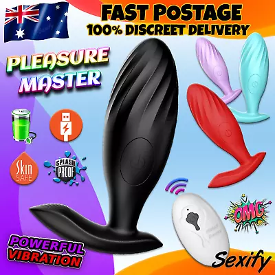 Wearable Vibrator Clit Prostate Massager Vibrating Butt Plug Couples Sex Toy • $23.95