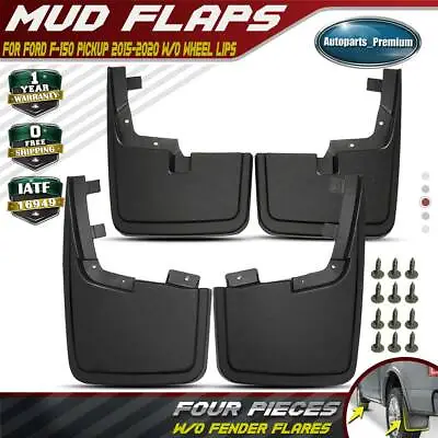 Splash Guards Molded Mud Flaps For Ford F-150 2015-2020 Without Fender Flares • $30.99