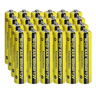 Lot 1-24Pcs Ni-Cd AAA Rechargeable Battery 1.2V 400mAh Batteries For Solar Light • $3.99