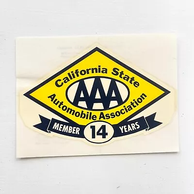 California State Automobile Association AAA Auto Club Emblem Sticker Vtg 1960s • $19.99