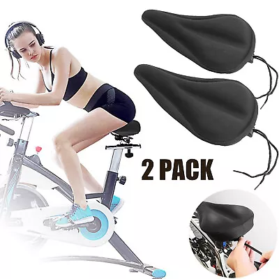 2-Pack Bike Seat Cover Comfort Cushion Cover Soft Padded Mountain Bicycle Saddle • $8.83