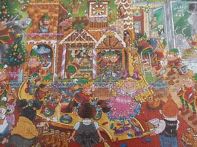 Wasgij Christmas Jigsaw Puzzle 1000 Pieces 18 Gingerbread Show Stopper 2 Puzzles • £3