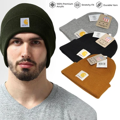 £8.98 • Buy Womens Mens Beanie Acrylic Carhartt Warm Winter Cap Hat Watch Gifts Hats UK