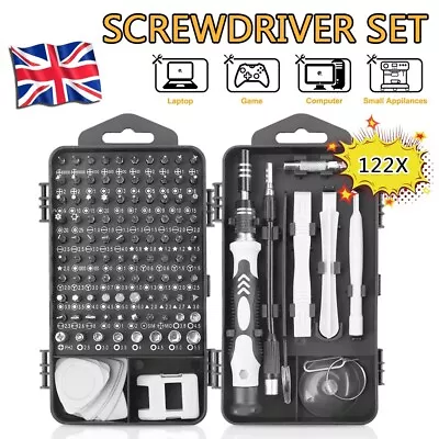 122 In 1 Precision Screwdriver Set Repair Tools Bits For Phone Laptop PC Watch • £9.09