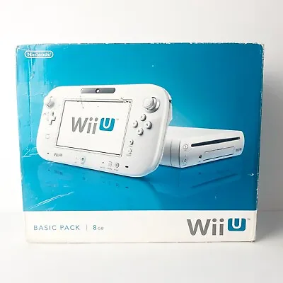 Nintendo Wii U Console Basic White 8GB + Box - Tested & Working - Free Postage • $218.88
