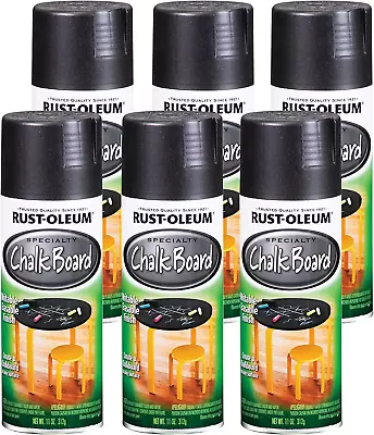 301438-6PK Specialty Chalkboard Spray Paint 11 Oz Black 6 Pack • $58.99