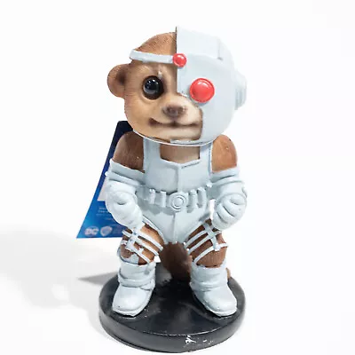 CYBORG DC Comics Minature Meerkat Garden Statue 12cm Polyresin Ornament - NEW • $17.95