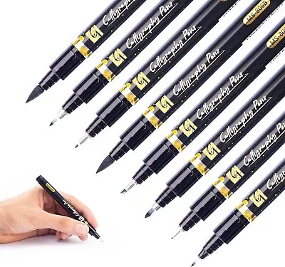 GUBALY Calligraphy Pens - 8 Pack Calligraphy Set For Beginners 7 Different Size • £8.45