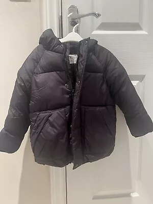 Zara Boys Black Puffer Coat - Age 2-3 Years • £10