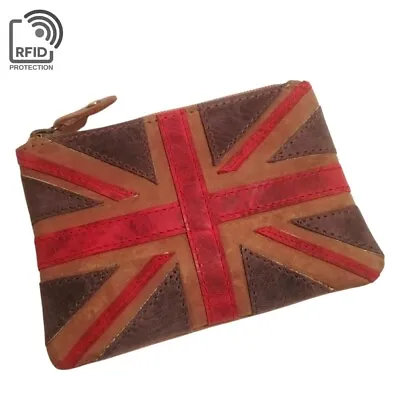 Union Jack Quality Leather Coin Purse Uk British Union Jack Ladies Purse Gb • £18