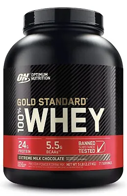 Optimum Nutrition Gold Standard 100% Whey Protein Powder Ext Milk Chocolate 5lb • $90