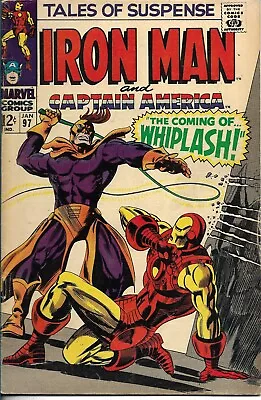 Tales Of Suspense#97 Jan.1968 FIRST WHIPLASH BLACK PANTHER BY KIRBY • $19.99