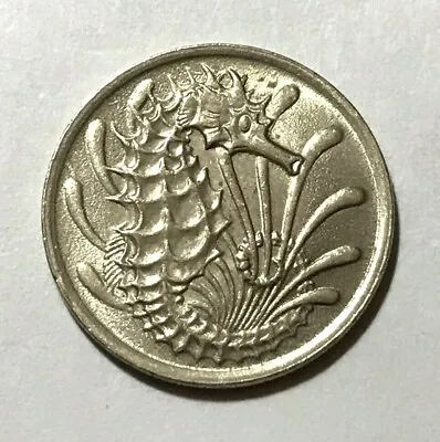 Singapore 10 Cents Seahorse Fish Animal Wildlife Coin • $3.11