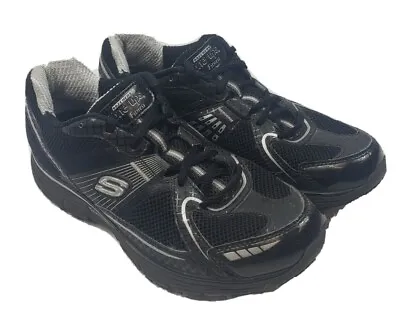 Skechers Tone Ups Women's Size 9 Athletic Sneaker Toning Shoes Black Silver  • $31.96