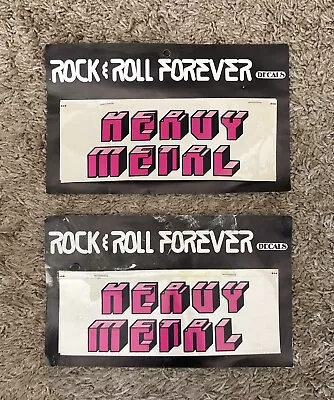 Vintage (Lot Of 2) ROCK & ROLL FOREVER Decals Stickers HEAVY METAL • $11.99
