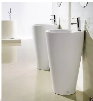 Bathroom Pedestal Sink - Single Pedestal Sink  Modern Sink - Ferrara - 19.5  • $919.99