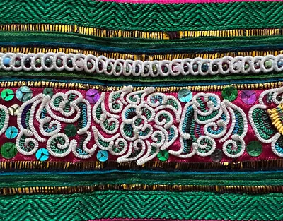 Antique Chinese Hmong Miao Minority Embroidery - Corset Belt • $39.95