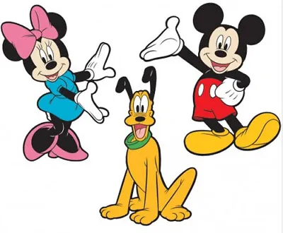 MICKEY MOUSE CLUBHOUSE 3D Foam Wall Stickers 3 Self-stick Pcs Decor Minnie Pluto • $9.99