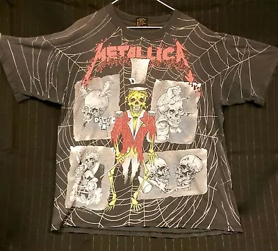 Vintage 90s Brockum Metallica Damage Inc Pushead Ring Master  T Shirt Mens XL • $499