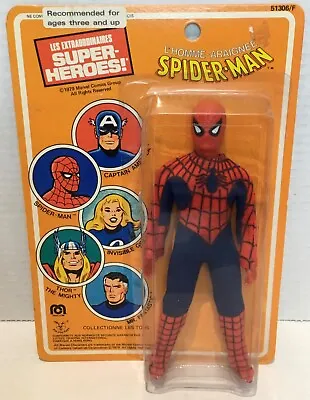 1979 Mego Wgsh Spider-man 8  Action Figure French English Canadian 51306/f Moc • $199.99