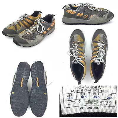 Montrail Mens US11.5 Gray Orange All Terrain Trail Low Top Highlander GM1063-800 • $21.44