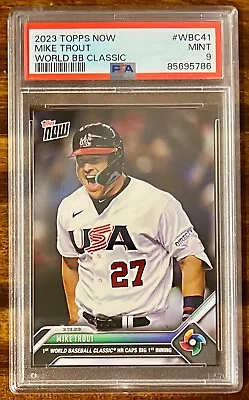 2023 Topps Now World Baseball Classic #WBC-41 Mike Trout PSA 9 • $19.99