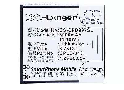 3.7V Battery For Coolpad 8970L 9080W 9970 CPLD-318 Premium Cell UK NEW • £19.44