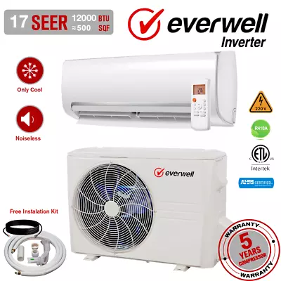 12000 BTU Air Conditioner Mini Split 16 SEER2 INVERTER Ductless Only Cold. 220v • $415