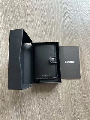 Secrid Mini Wallet Mens Leather Card Holder Wallet Black • $34.50