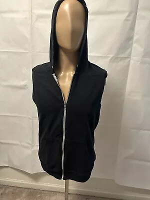 American Apparel California Fleece Men's Hoodie Vest Black Medium • $10.99