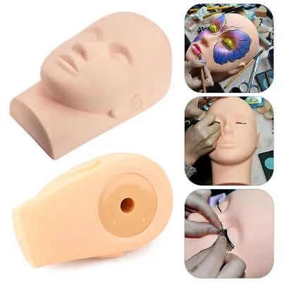 Mannequin Flat Head Practice Make Up Massage Training Model Eyelash Extensions . • £5.99