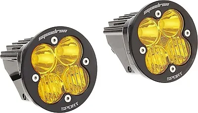 Baja Designs Squadron Round Sport Amber Driving/Combo LED Lights With Harness • $239.99