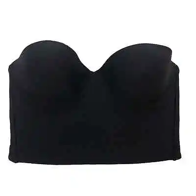 Wacoal Black Longline Strapless Convertible Bra Molded Boning Hook 34B • $30