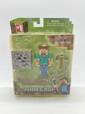 MINECRAFT Series 1 Overworld STEVE 2 3/4  Action Figure JAZWARES 2013 • $11.99