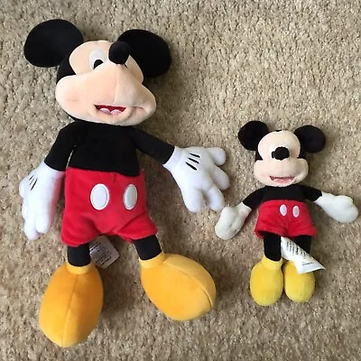 2 Disney Store Mickey Mouse Plushes (11inch & 6inch) Vgc • £8.50