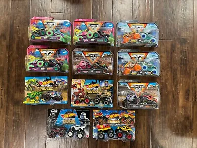 Monster Jam Hotwheels Die-Cast Monster Trucks VS 2 Pack | Pick Your Truck!1:64 • $18.44