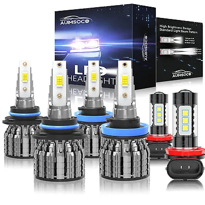 For 2009-2014 Nissan Murano 6K Combo LED Headlights Hi Lo + Fog Lights Bulbs Kit • $69.99