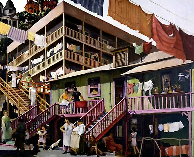 Millard Sheets - Tenement Flats (1934) - 17  X 22  Fine Art Print • $79.99