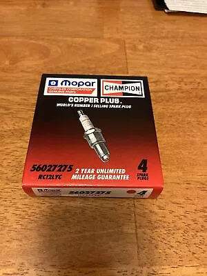 Mopar Champion 412 RC12LYC Spark Plug Set Of 4 New Sealed Box  56027275 • $3.49