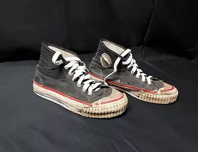 1950s Sanfordized Canvas High Top  Sneakers GRUNGY THRASHED WORN OLD COOL!!! USA • $19.99