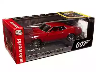 James Bond 007 Diamonds Are Forever Autoworld 1:18 1971 Ford Mustang Mach 1 Red  • $99.95