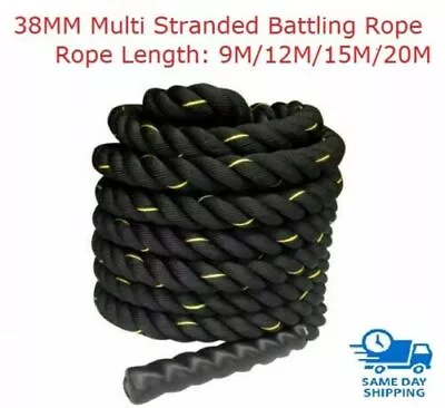 9M 12M 15M 20M Home Gym Battle Rope Battling Strength Training Exercise Fitness • $78.95