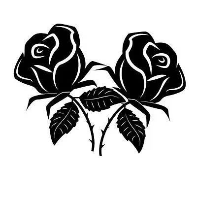 Two Black Rosesflowers Car Decal Sticker • $4.80